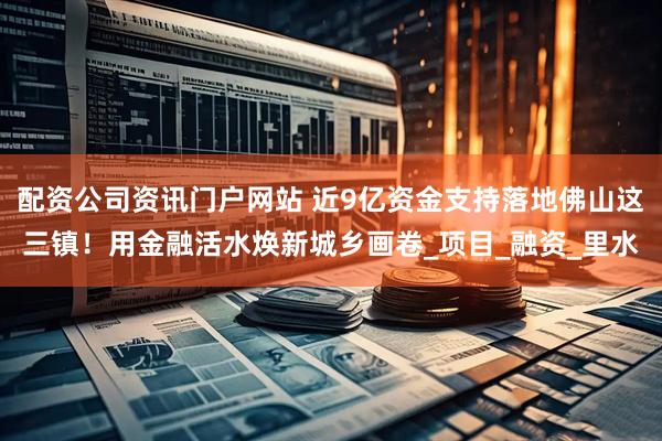 配资公司资讯门户网站 近9亿资金支持落地佛山这三镇！用金融活水焕新城乡画卷_项目_融资_里水